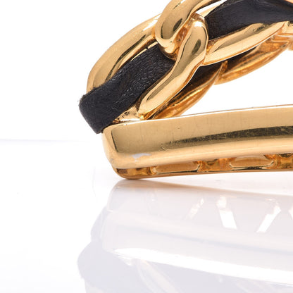 Chanel Lambskin CC Hair Clip Black Gold 10 of 11