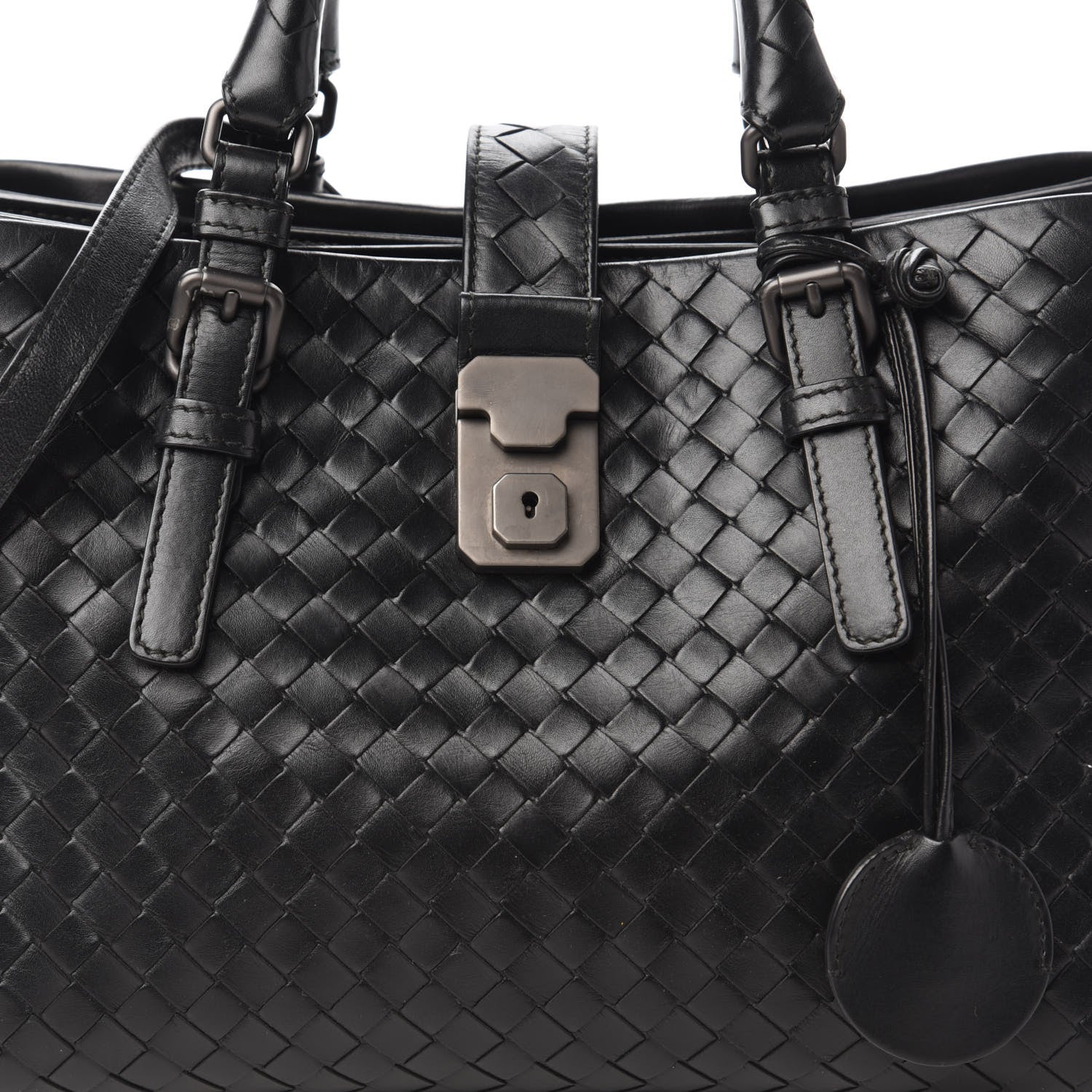 Bottega Veneta Light Calf Intrecciato Small Roma Black 8 of 8