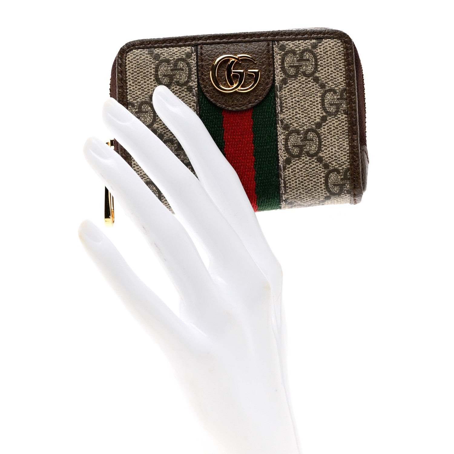 Gucci GG Supreme Monogram Web Ophidia Playing Card Case Beige New Acero 2 of 8