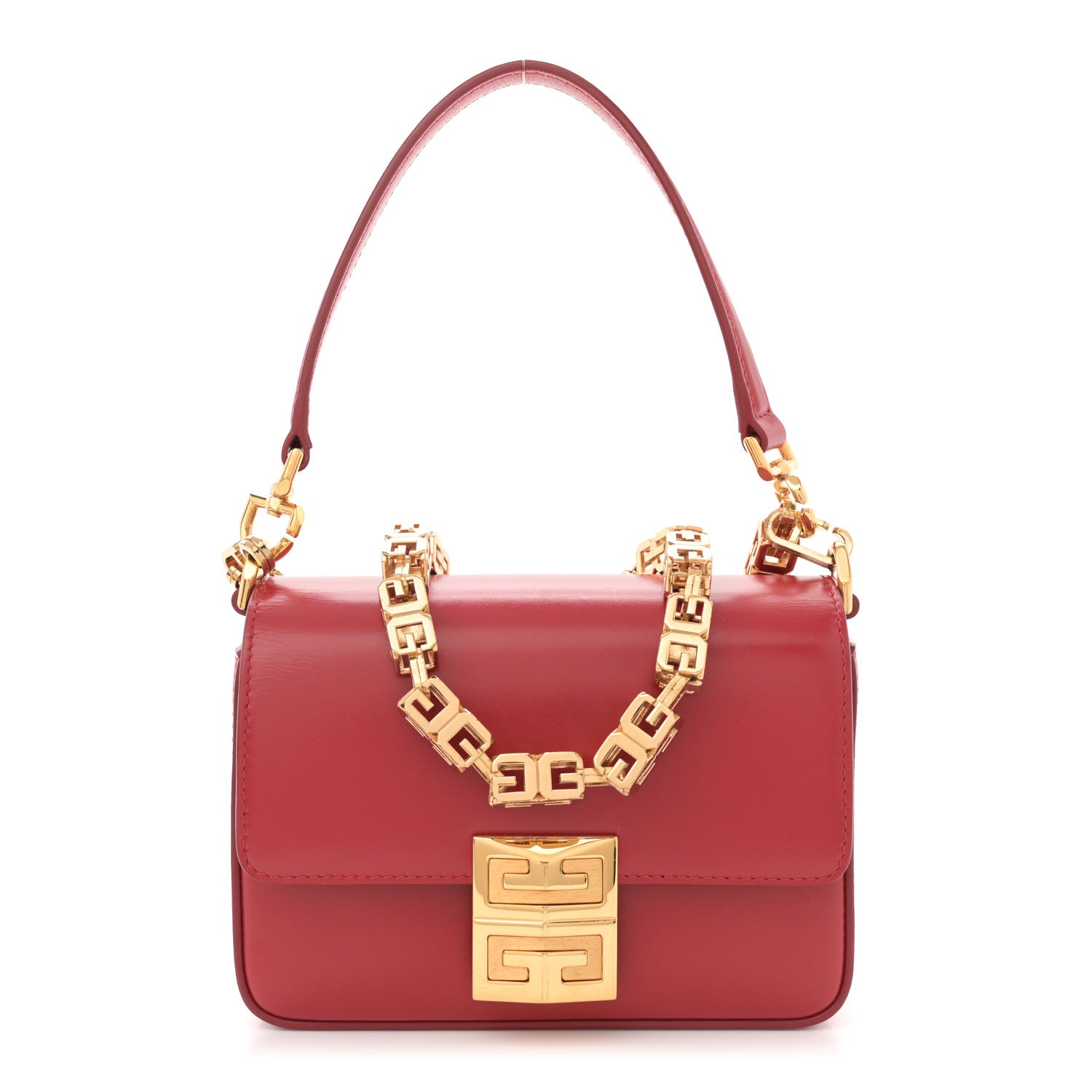 Givenchy Box Calfskin Small 4G Cube Chain Shoulder Bag Dark Red 1 of 13