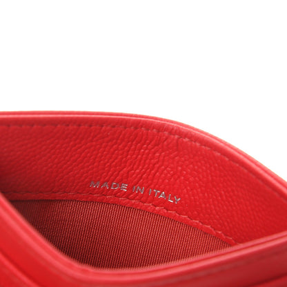 Chanel Caviar Camellia Embossed Card Holder Red 7 of 9