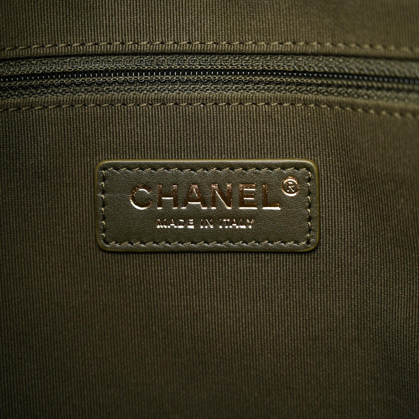 Calfskin Quilted Coco Mellow Hobo Khaki