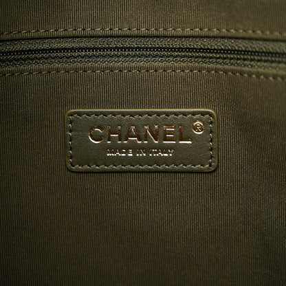 Chanel Calfskin Quilted Coco Mellow Hobo Khaki 6 of 12