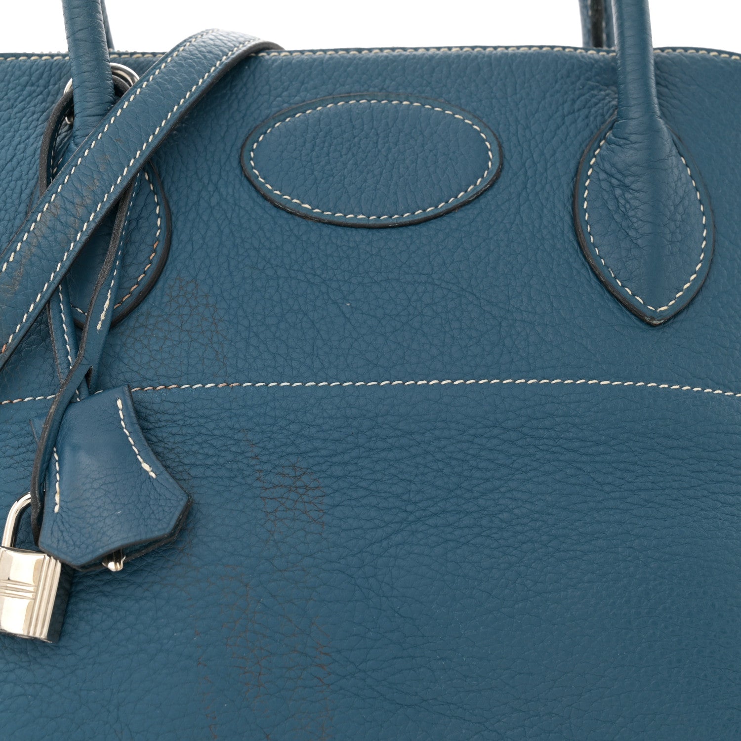 Hermes Taurillon Clemence Bolide 35 Bleu Agate 8 of 23