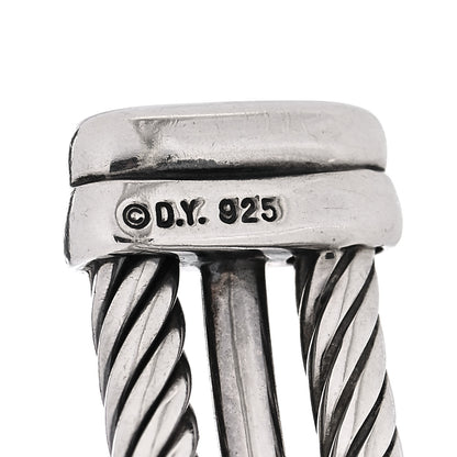 David Yurman Sterling Silver Diamond 7mm Crossover X Bracelet 4 of 4