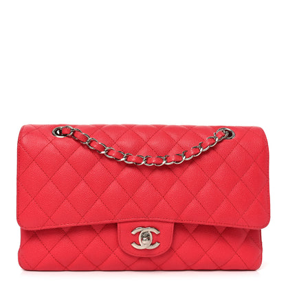 Chanel Caviar Quilted Medium Double Flap Dark Pink 1 of 10