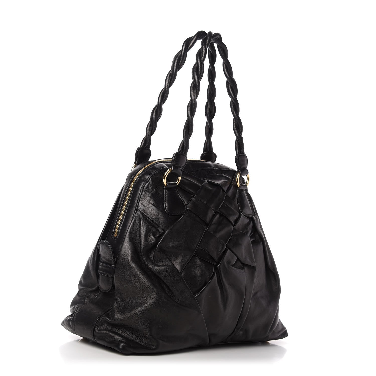 Valentino Garavani Lambskin Woven Couture Bag Black 3 of 14