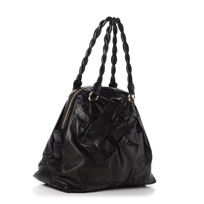 Valentino Garavani Lambskin Woven Couture Bag Black 3 of 14