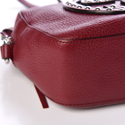 Gucci Pebbled Calfskin Studded Small Soho Disco Bag Soft Burgundy 5 of 14