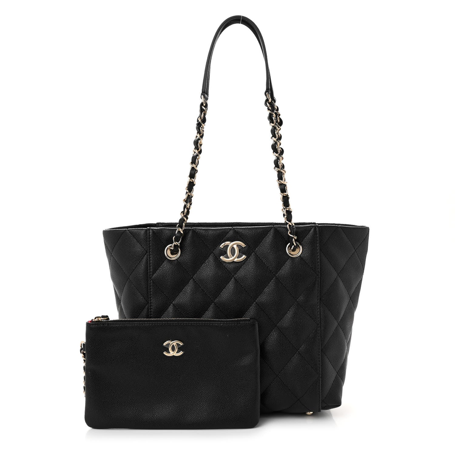 Chanel Caviar Quilted Small Shopping Tote Black 1 of 12
