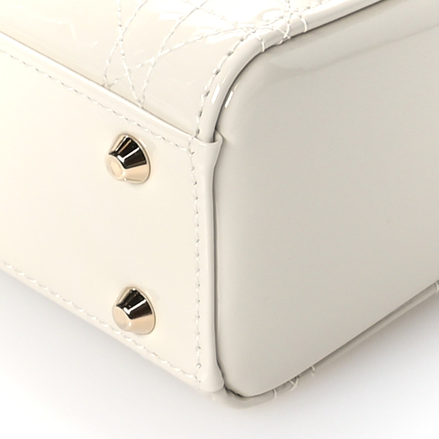 Christian Dior Patent Cannage Mini Lady Dior Latte 10 of 11