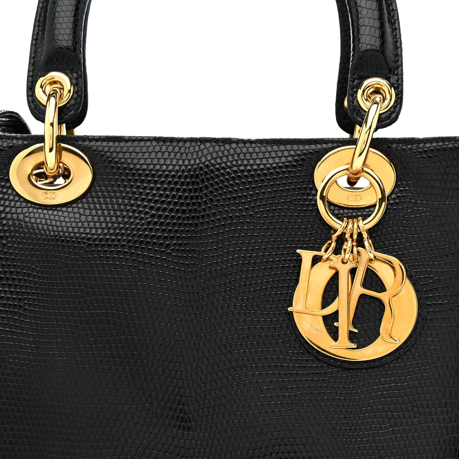 Christian Dior Lizard Medium Lady Dior Black 1819103 – FASHIONPHILE