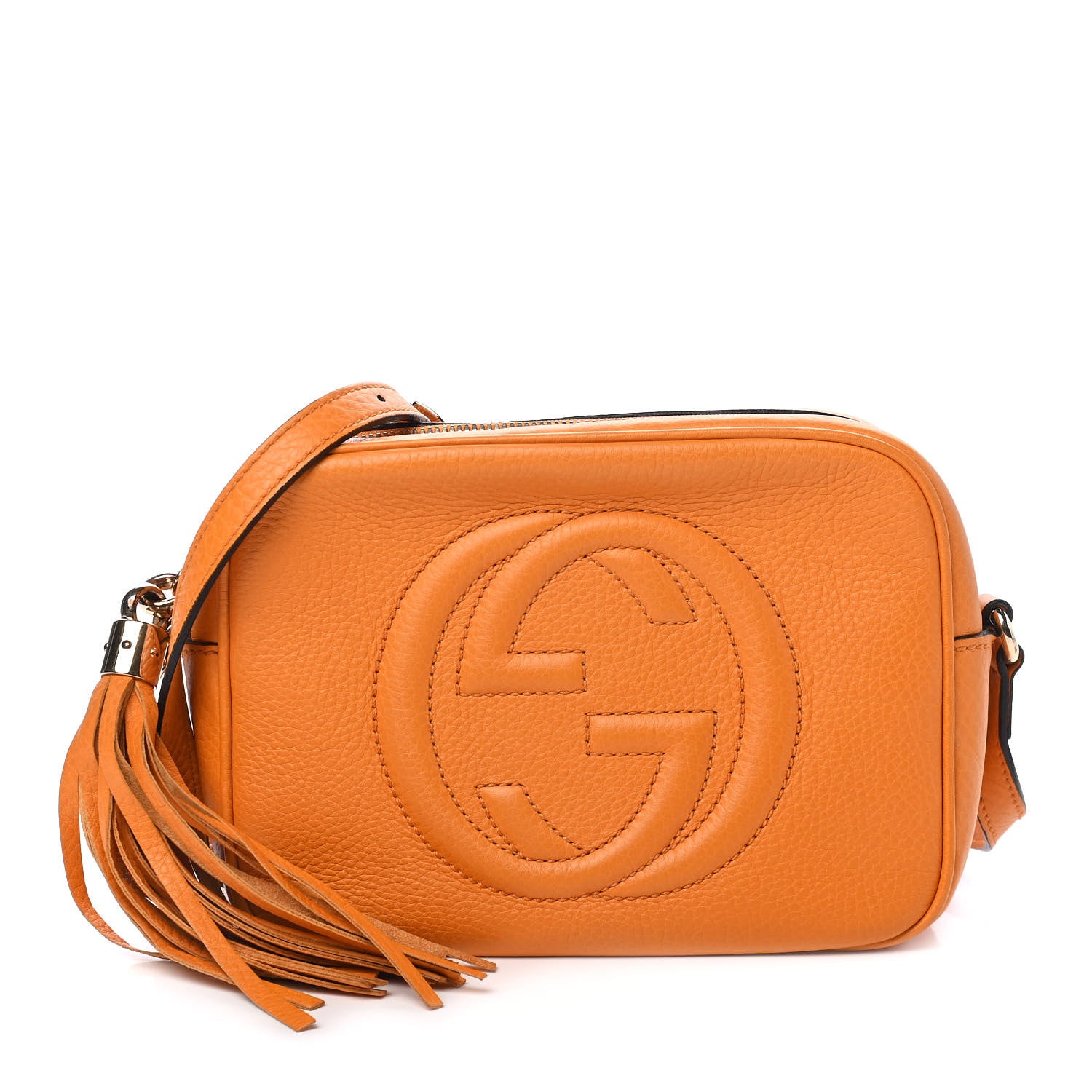 Gucci Pebbled Calfskin Small Soho Disco Bag Curcuma 1 of 11