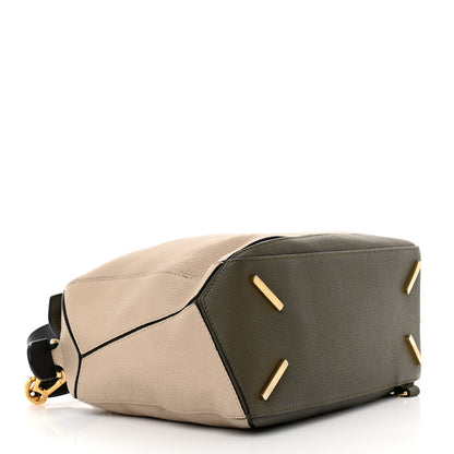Loewe Grained Calfskin Medium Puzzle Bag Oat Khaki Green 4 of 19