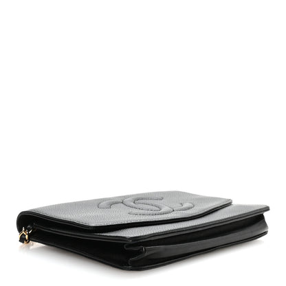 Chanel Caviar Timeless CC Wallet On Chain WOC Black 3 of 11