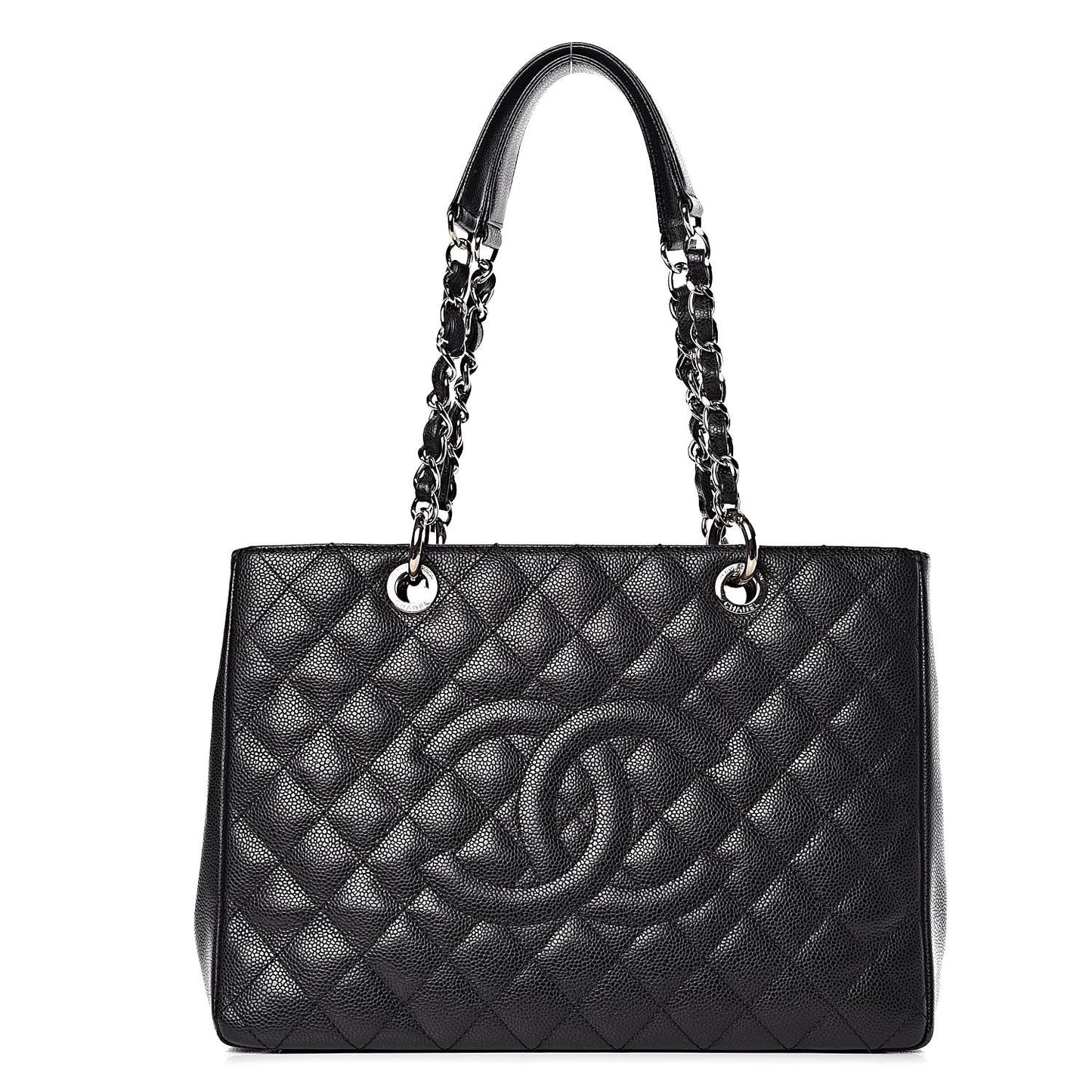 Caviar Quilted Grand Shopping Tote GST Black