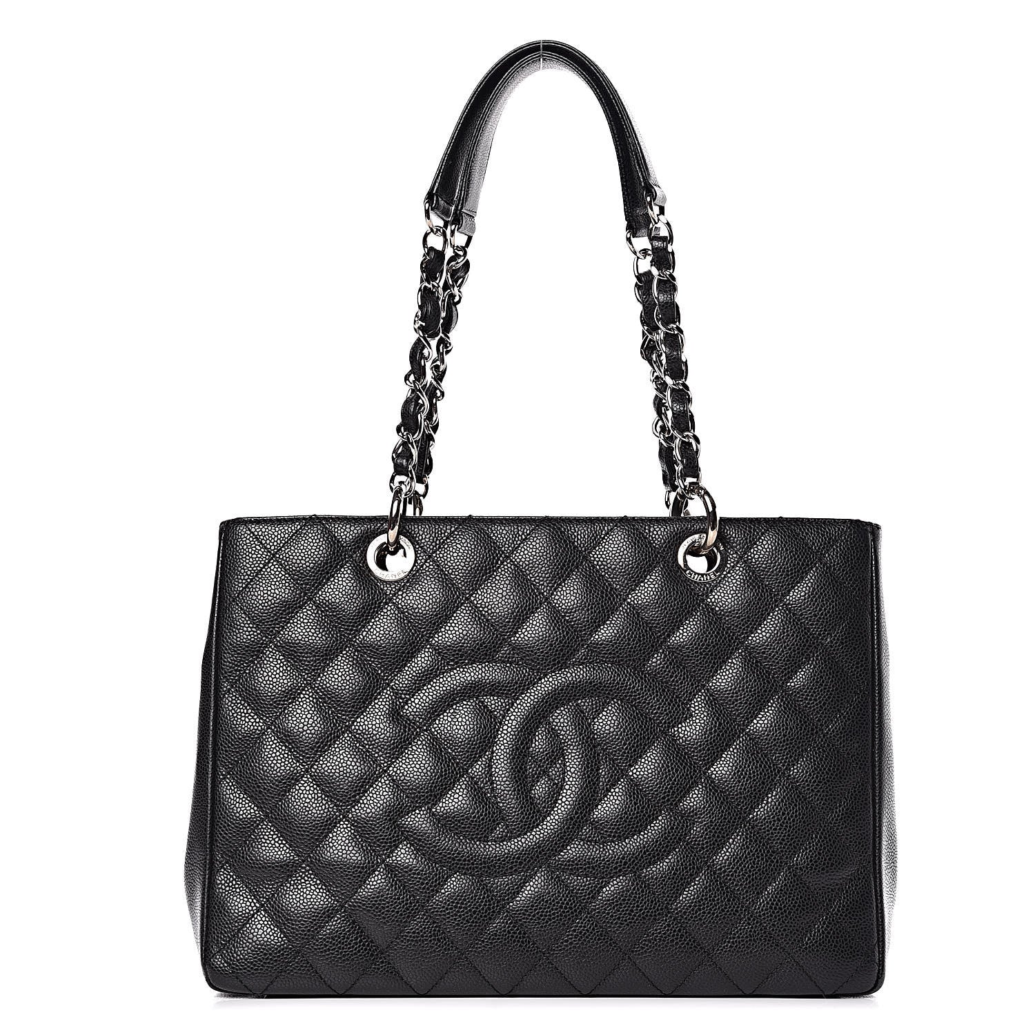 Chanel Caviar Quilted Grand Shopping Tote GST Black 1 of 15
