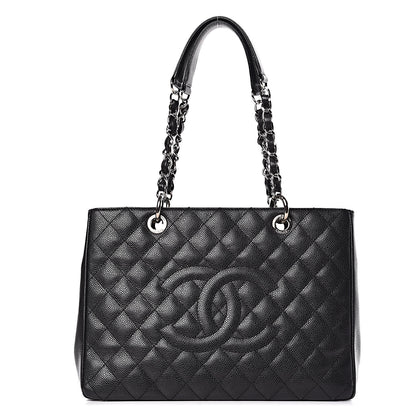 Chanel Caviar Quilted Grand Shopping Tote GST Black 1 of 15