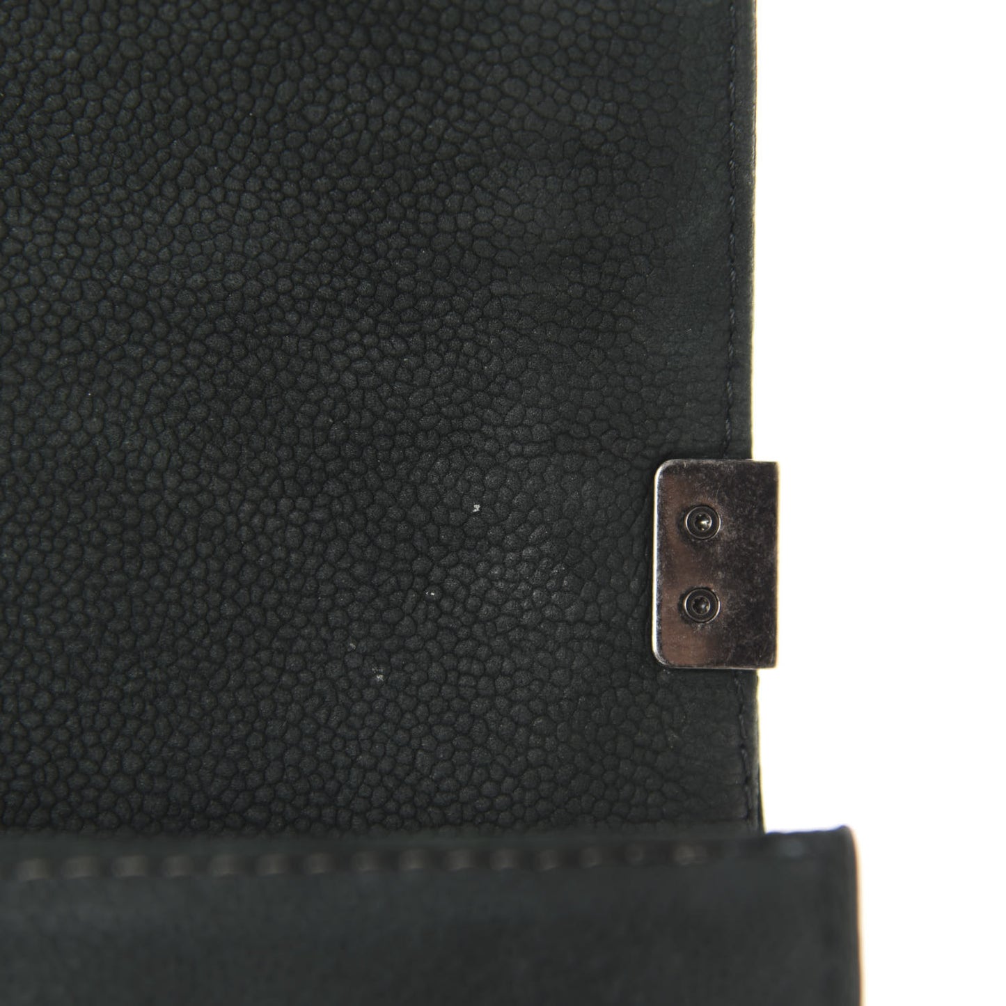Iridescent Caviar Quilted Medium Boy Flap Dark Green