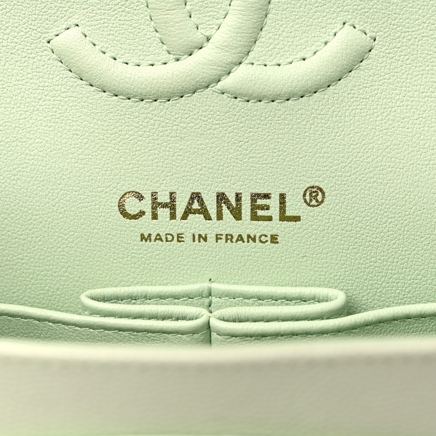Chanel Caviar Quilted Small Double Flap Light Green 6 of 9