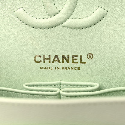 Chanel Caviar Quilted Small Double Flap Light Green 6 of 9