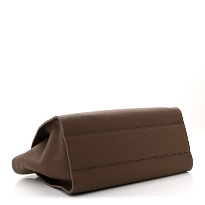 The Row Matte Grained Calfskin Marlo 14 Dark Olive 4 of 11