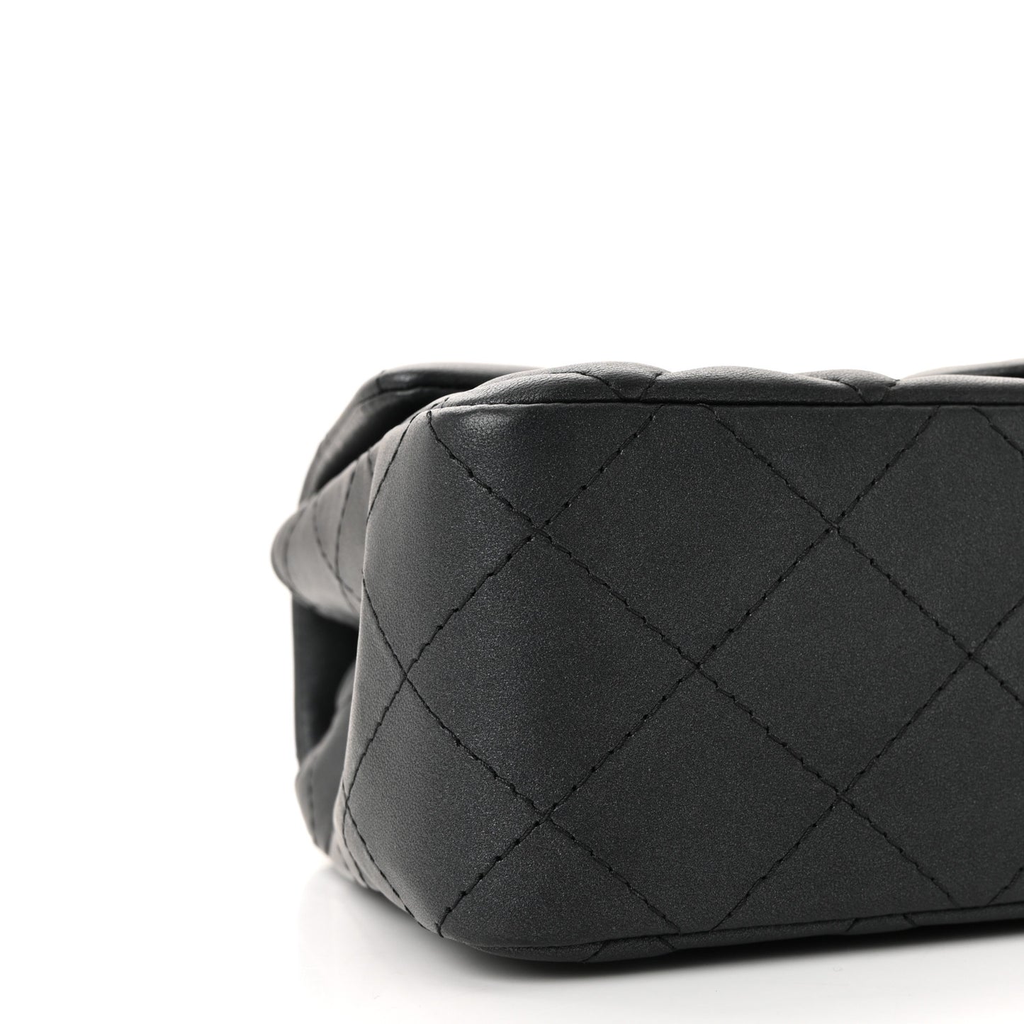 Lambskin Quilted Mini Rectangular Flap So Black