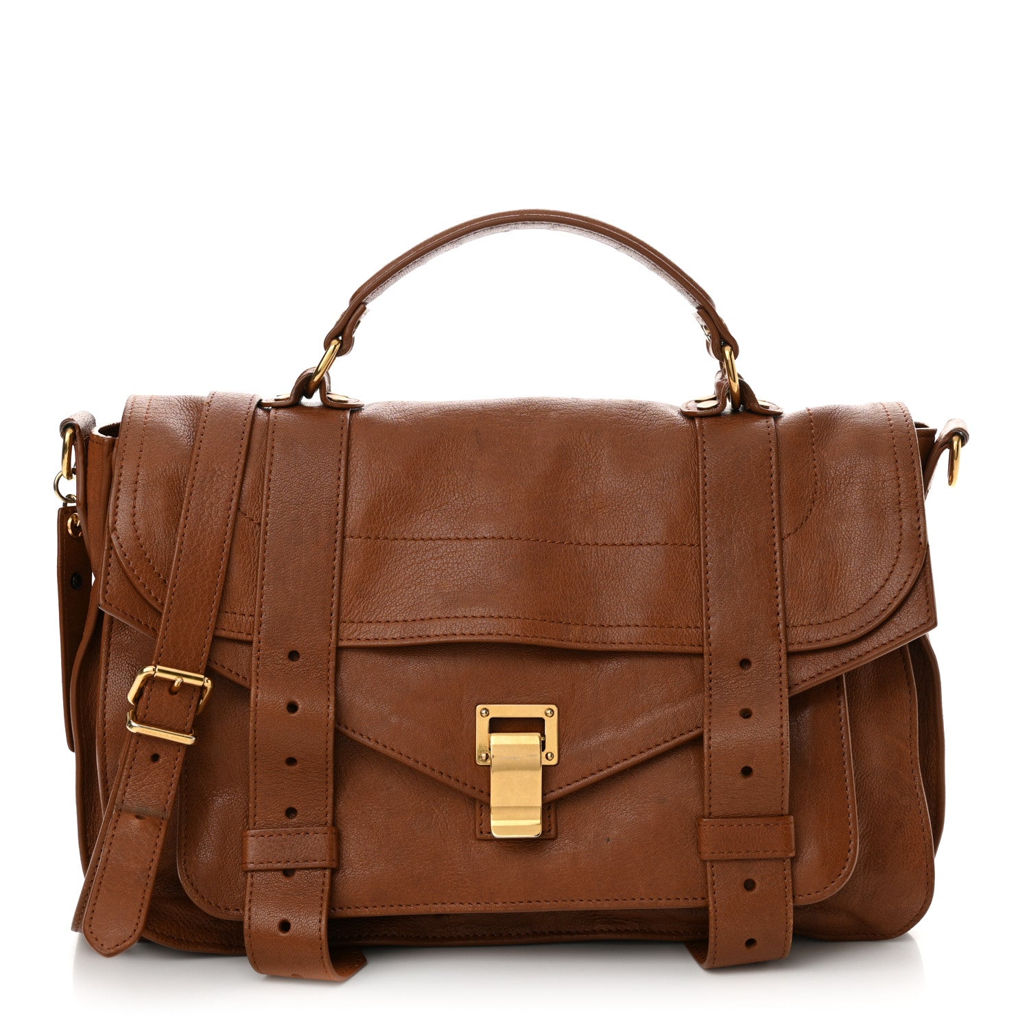 Proenza Schouler Lambskin Medium PS1 Satchel Saddle 1 of 14