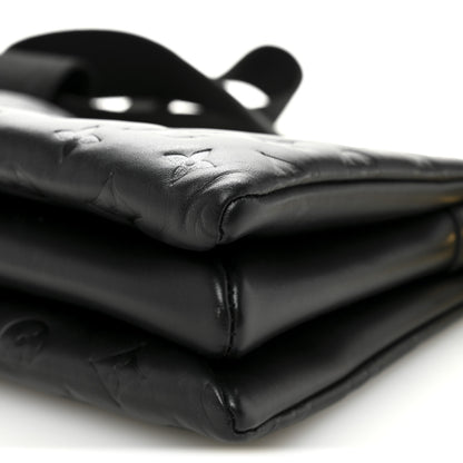 Louis Vuitton Lambskin Embossed Monogram Coussin PM Black 11 of 12