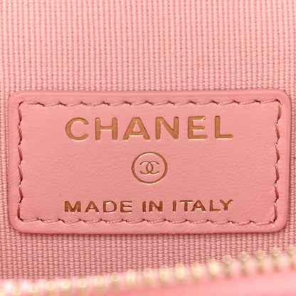 Chanel Caviar Quilted Small Handle With Care Vanity Case With Chain Pink 6 of 9