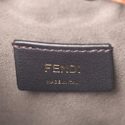 Fendi Vitello King F is Fendi Logo Embossed Mini Mon Tresor Bucket Bag Cuoio 6 of 9