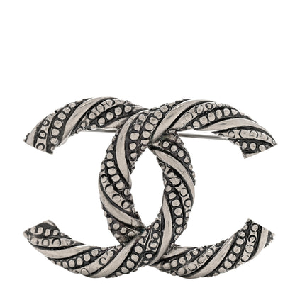 Chanel Metal CC Brooch Silver 1 of 5