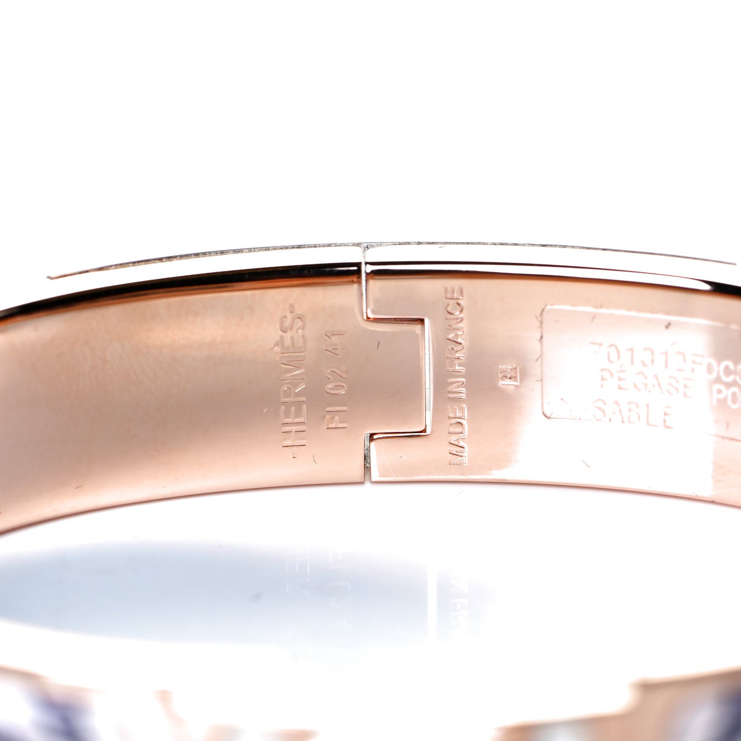 Hermes Enamel Narrow Pegase Pop Clic Clac H Bracelet PM Sable 4 of 5