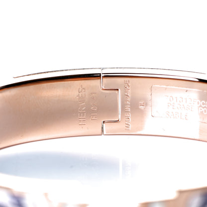 Hermes Enamel Narrow Pegase Pop Clic Clac H Bracelet PM Sable 4 of 5