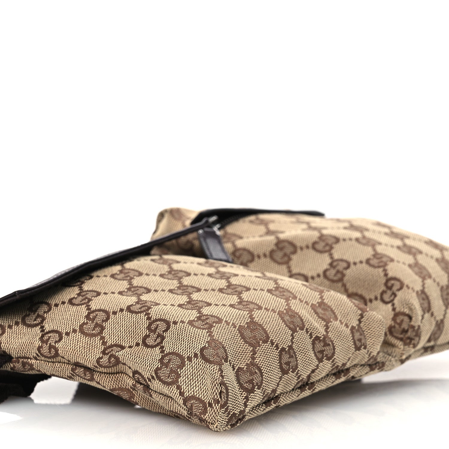 Gucci GG Monogram Double Pocket Belt Bag Dark Brown 9 of 13