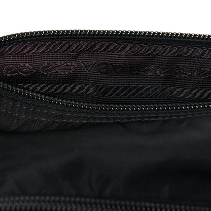 Prada Tessuto Nylon Single Buckle Messenger Bag Black 12 of 15