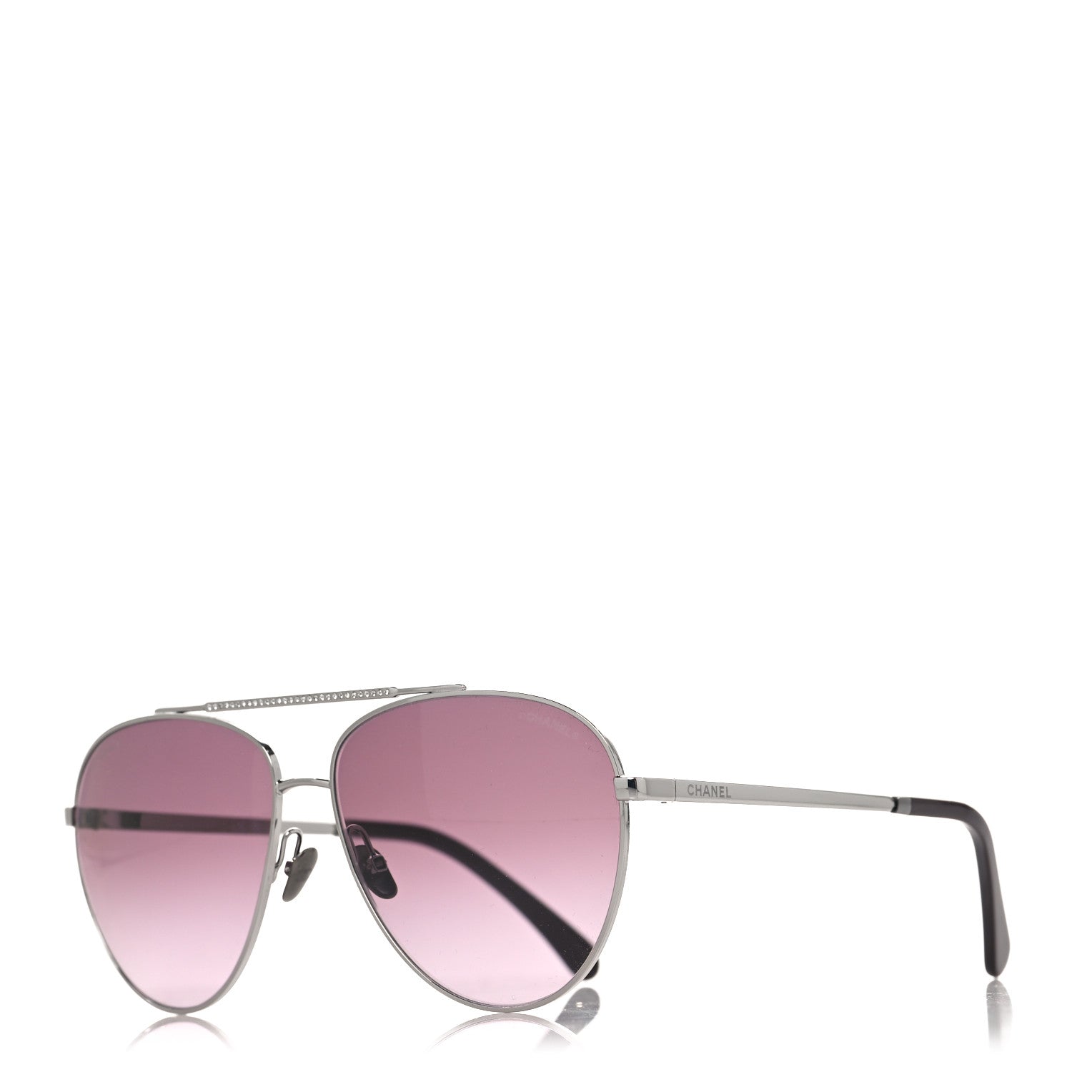 Chanel Metal Aviator Sunglasses 4279-B Silver 1 of 7