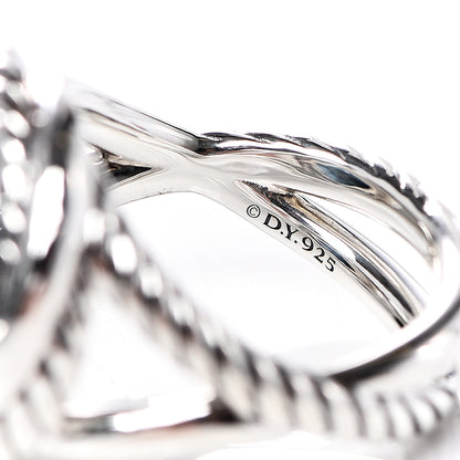 David Yurman Sterling Silver Hampton Blue Topaz 11mm Infinity Ring 52 6 5 of 5