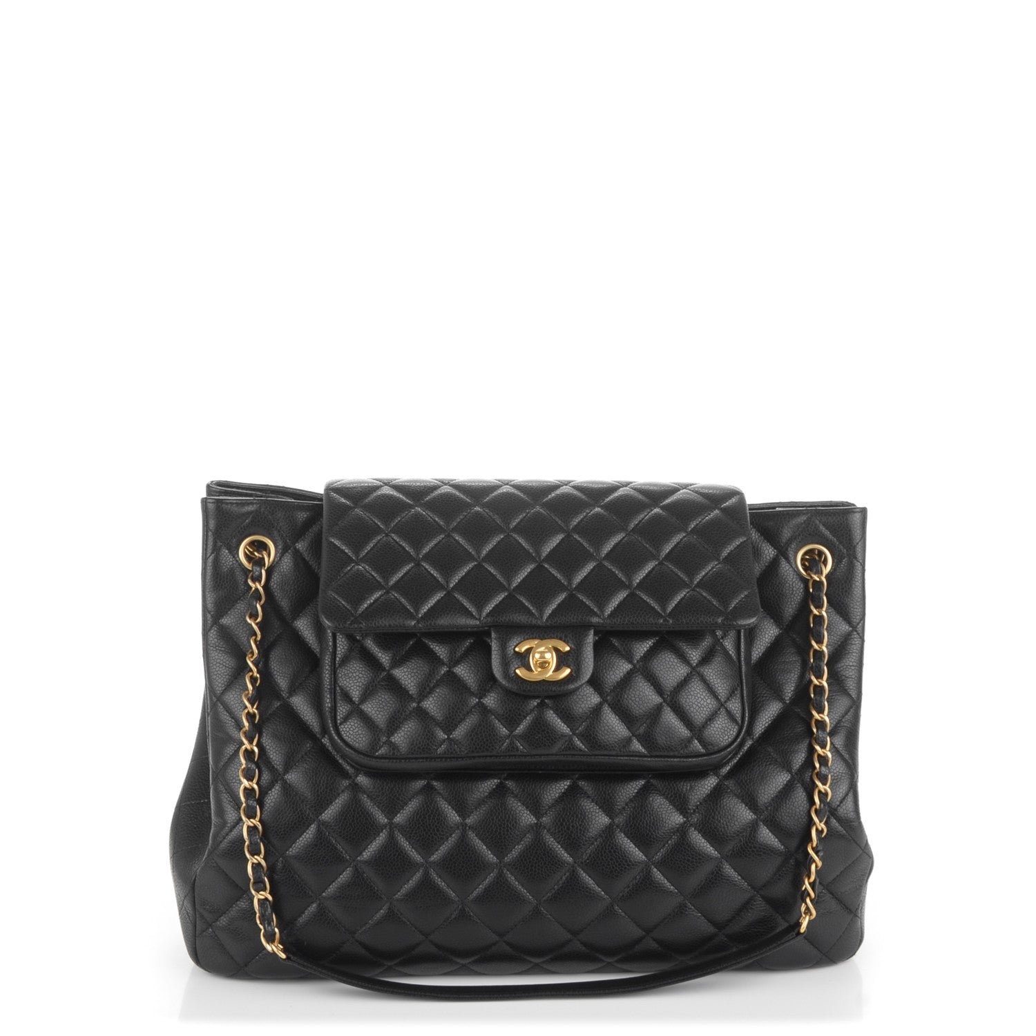 Chanel Caviar Quilted Flap Tote Black 1 of 7