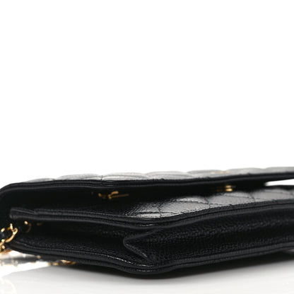 Chanel Caviar Quilted Wallet On Chain WOC Black 7 of 9