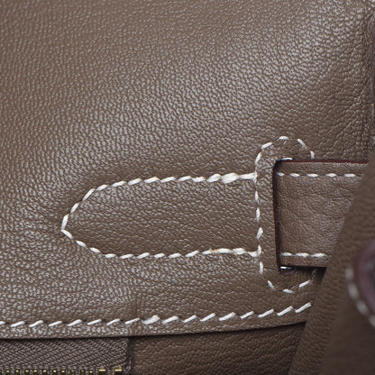 Hermes Taurillon Clemence Birkin 30 Etoupe 15 of 32