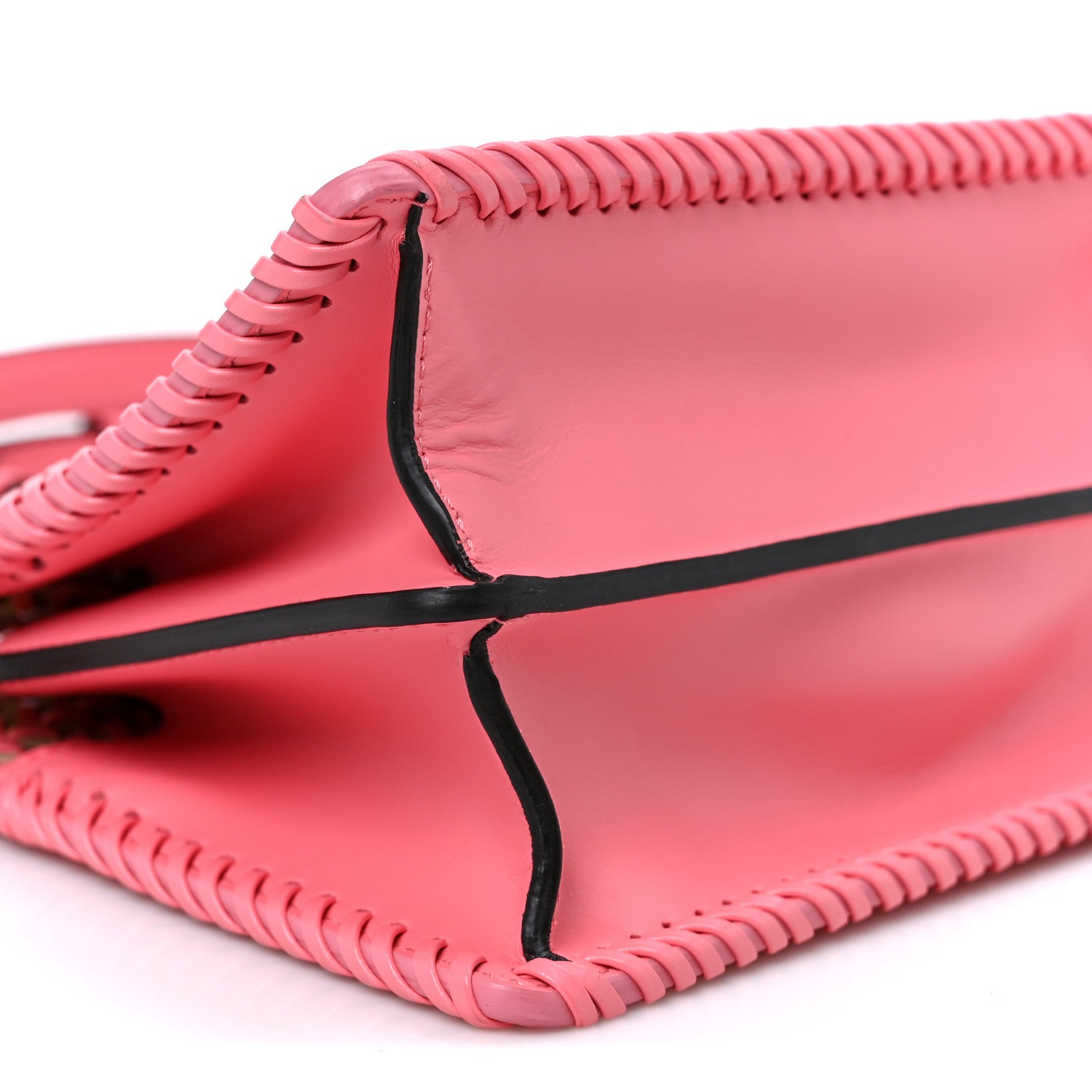 Fendi Vitello King Shiny Nappa Intreccio Petite Peekaboo I SEE U Satchel Pink Dalia 9 of 11