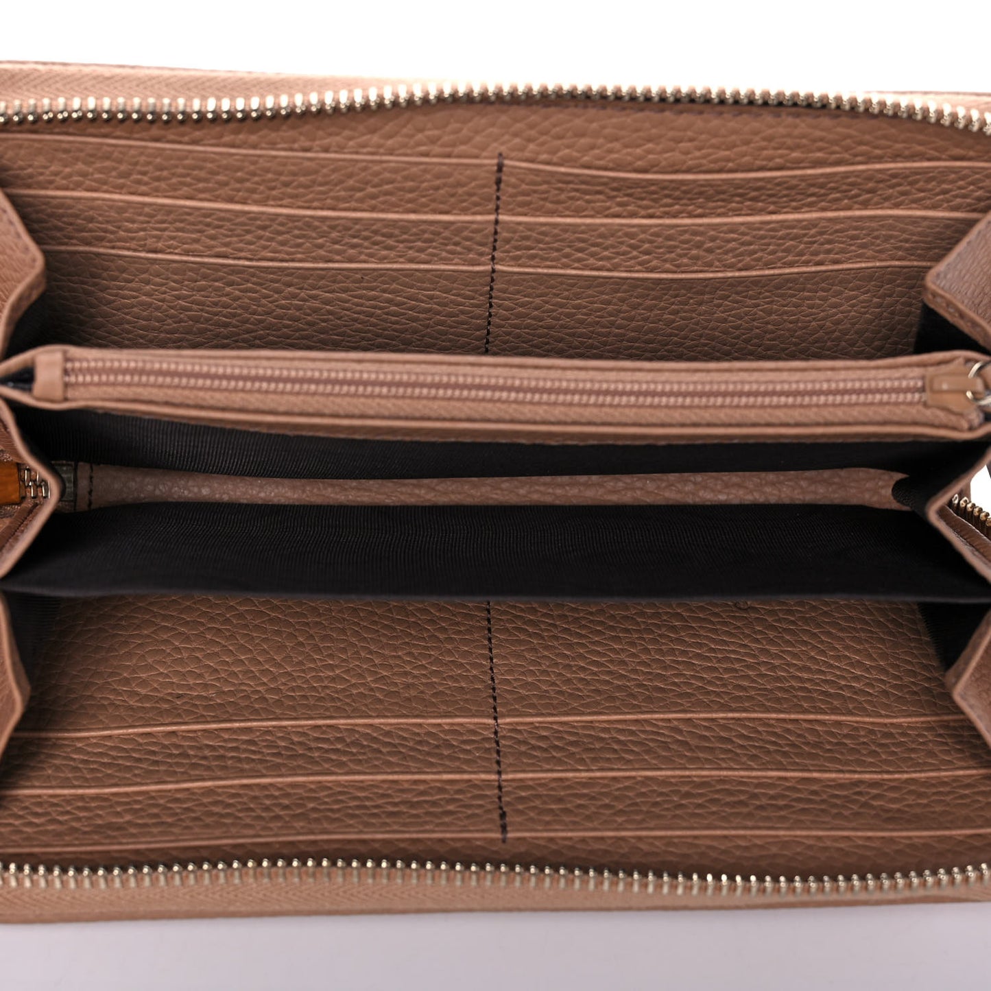 Pebbled Calfskin Soho Zip Around Wallet Camelia