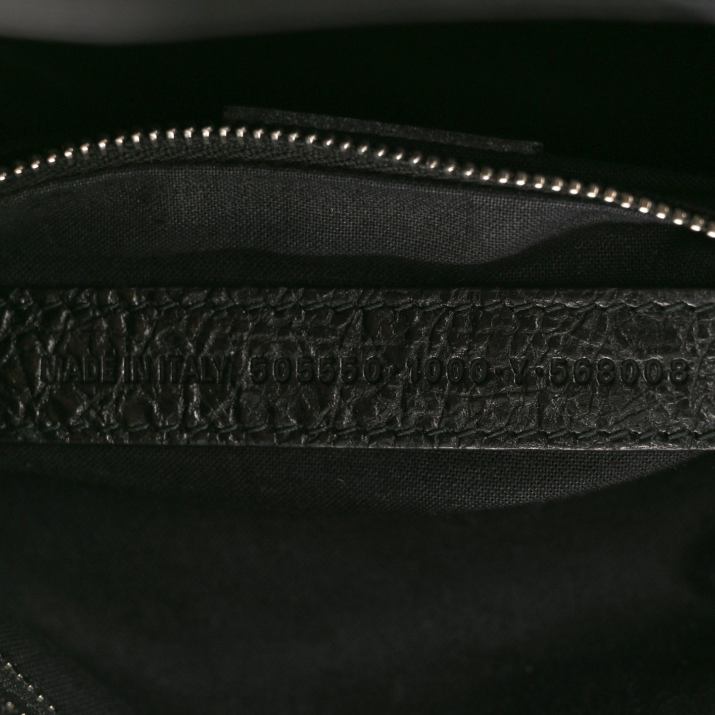 Chevre Silver Metallic Edge Hardware City Black