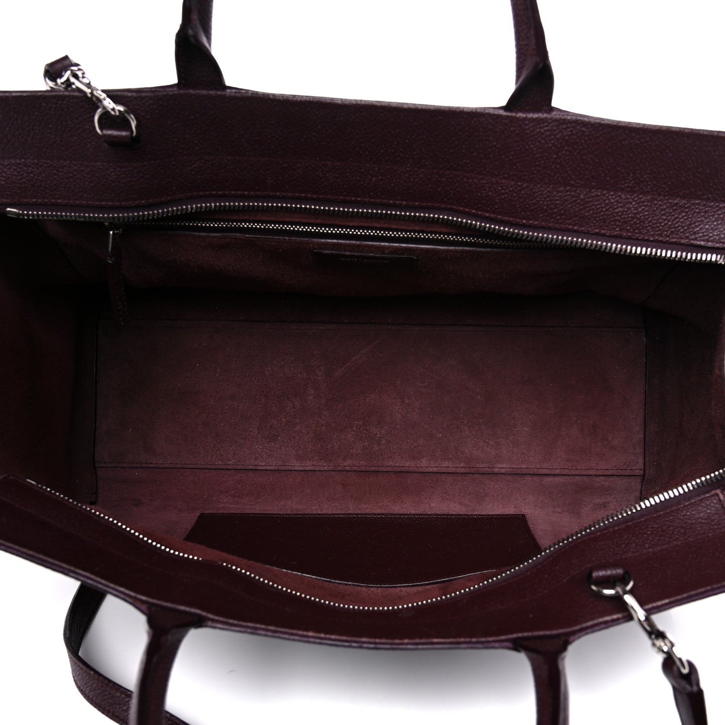 Grained Calfskin Medium Cabas Rive Gauche Amaranto