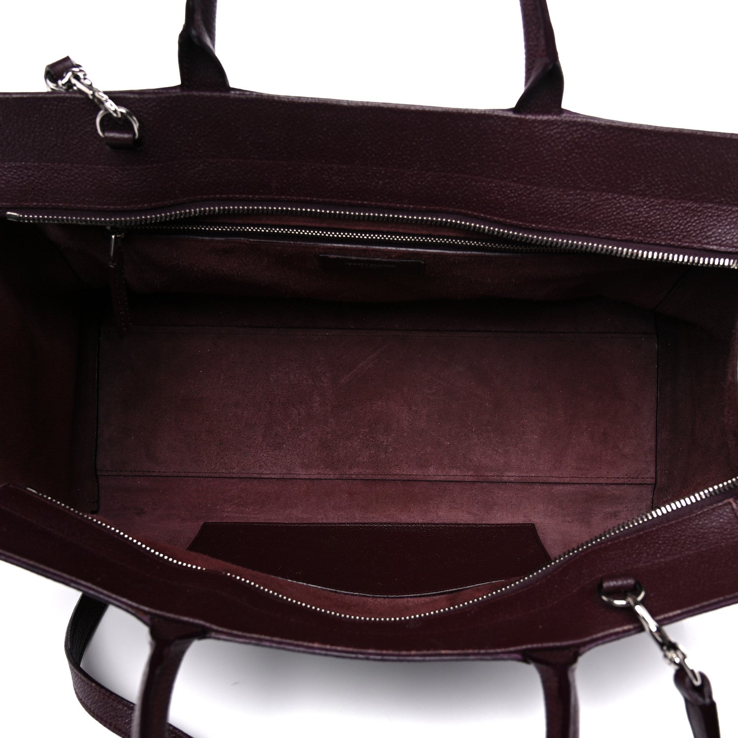 Saint Laurent Grained Calfskin Medium Cabas Rive Gauche Amaranto 5 of 29