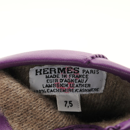 Hermes Lambskin Gloves 7.5 Parme 3 of 4