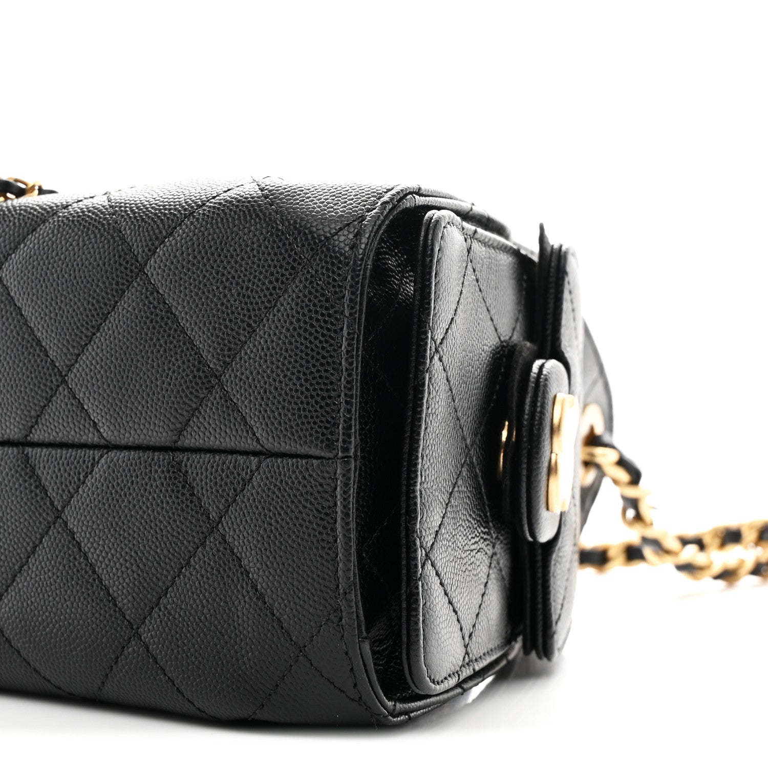 Chanel Caviar Quilted Mini Chanel 25 Handbag Black 10 of 11