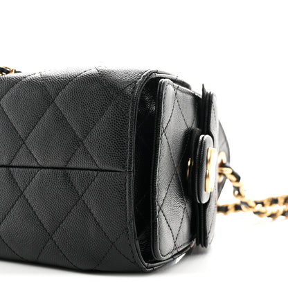 Chanel Caviar Quilted Mini Chanel 25 Handbag Black 10 of 11