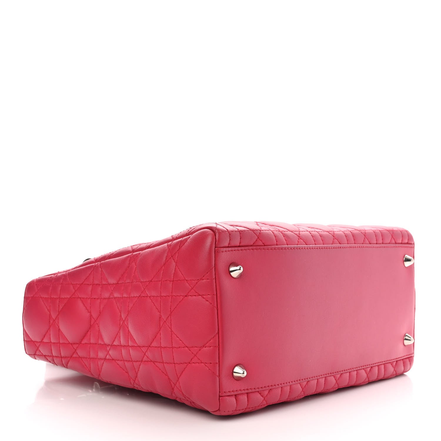 Christian Dior Lambskin Cannage Medium Lady Dior Fuchsia 3 of 14